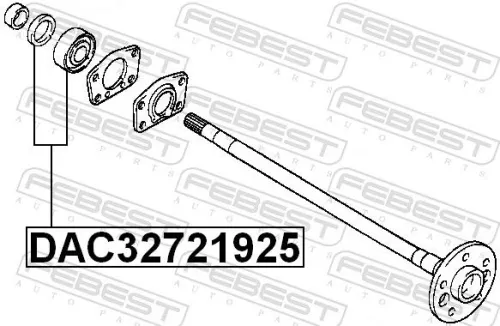 FEBEST Bearing, drive shaft (DAC32721925)