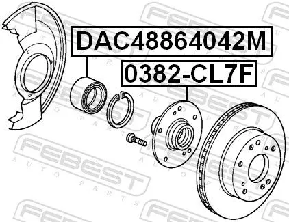 FEBEST Wheel Bearing (DAC48864042M)
