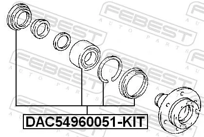 FEBEST Wheel Bearing Kit (DAC54960051-KIT)