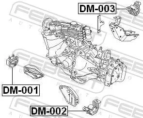 FEBEST Mounting, engine (DM-002)