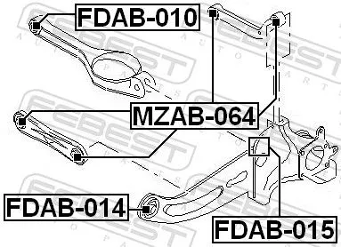 FEBEST Mounting, control/trailing arm (FDAB-015)