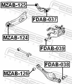 FEBEST Mounting, control/trailing arm (FDAB-037)