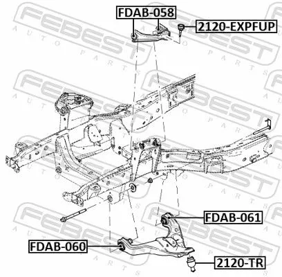 FEBEST Mounting, control/trailing arm (FDAB-058)