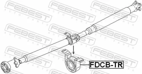 FEBEST Bearing, propshaft centre bearing (FDCB-TR)