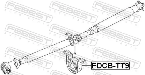 FEBEST Bearing, propshaft centre bearing (FDCB-TT9)