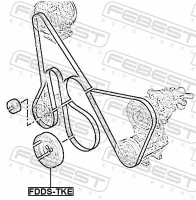 FEBEST Belt Pulley, crankshaft (FDDS-TKE)