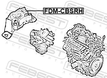 FEBEST Mounting, engine (FDM-CBSRH)