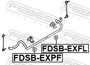 FEBEST Mounting, stabiliser bar (FDSB-EXPF)