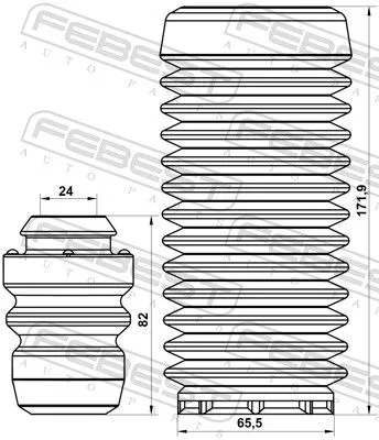 FEBEST Dust Cover Kit, shock absorber (FDSHB-FSTVIF-KIT)