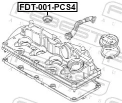 FEBEST Gasket, cylinder head cover (FDT-001-PCS4)