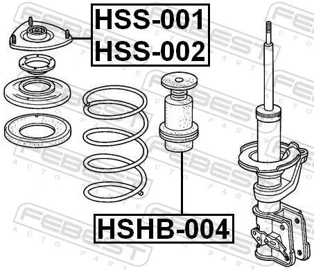 FEBEST Protective Cap/Bellow, shock absorber (HSHB-004)