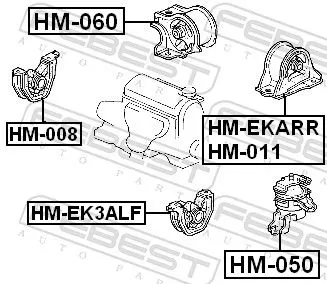 FEBEST Mounting, engine (HM-050)