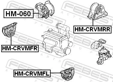 FEBEST Mounting, engine (HM-CRVMFL)