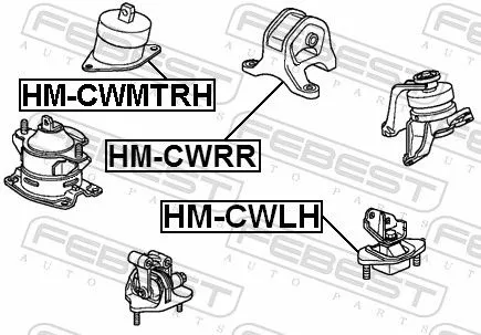 FEBEST Mounting, engine (HM-CWRR)