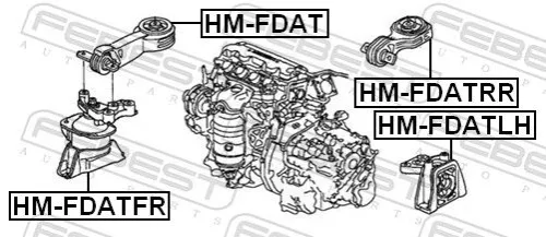 FEBEST Mounting, engine (HM-FDATFR)