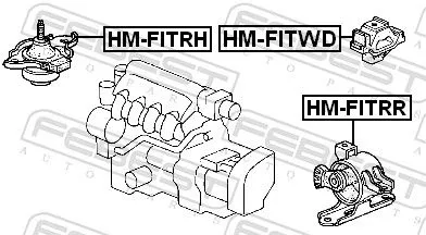 FEBEST Mounting, engine (HM-FITWD)
