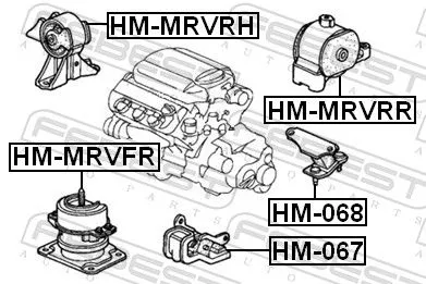 FEBEST Mounting, engine (HM-MRVFR)