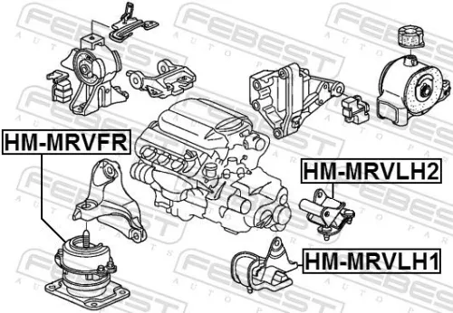FEBEST Mounting, engine (HM-MRVLH2)