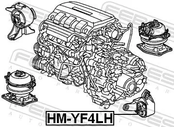 FEBEST Mounting, engine (HM-YF4LH)