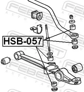 FEBEST Mounting, axle strut (HSB-057)