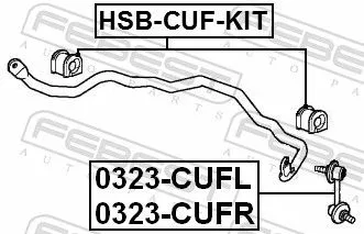 FEBEST Mounting, stabiliser bar (HSB-CUF-KIT)