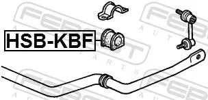 FEBEST Mounting, stabiliser bar (HSB-KBF)