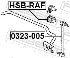 FEBEST Mounting, stabiliser bar (HSB-RAF)