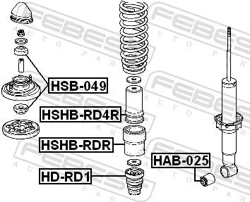 FEBEST Protective Cap/Bellow, shock absorber (HSHB-RDR)