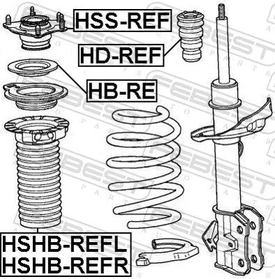 FEBEST Protective Cap/Bellow, shock absorber (HSHB-REFL)