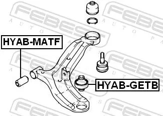 FEBEST Mounting, control/trailing arm (HYAB-GETB)