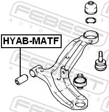 FEBEST Mounting, control/trailing arm (HYAB-MATF)