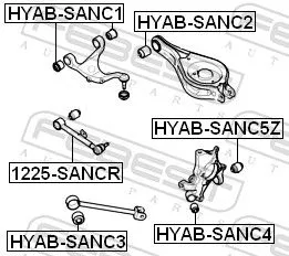 FEBEST Mounting, control/trailing arm (HYAB-SANC2)