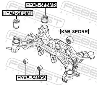 FEBEST Bushing, axle beam (HYAB-SFBMF)