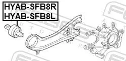 FEBEST Mounting, control/trailing arm (HYAB-SFB8R)