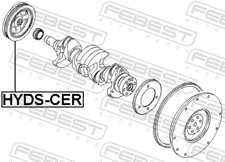 FEBEST Belt Pulley, crankshaft (HYDS-CER)