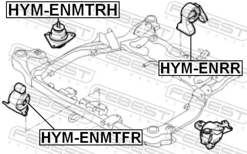 FEBEST Mounting, engine (HYM-ENMTFR)