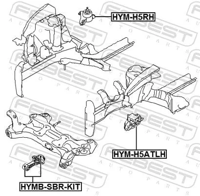 FEBEST Mounting, engine (HYM-H5ATLH)