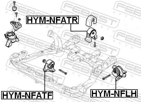 FEBEST Mounting, engine (HYM-NFATF)