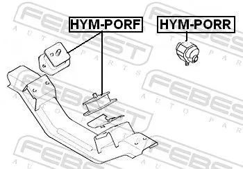 FEBEST Mounting, engine (HYM-PORF)