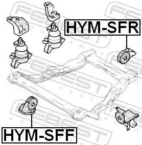 FEBEST Mounting, engine (HYM-SFR)