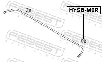 FEBEST Mounting, stabiliser bar (HYSB-M0R)