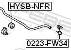 FEBEST Mounting, stabiliser bar (HYSB-NFR)