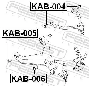 FEBEST Mounting, control/trailing arm (KAB-005)