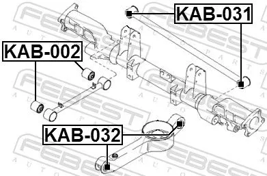FEBEST Mounting, control/trailing arm (KAB-031)