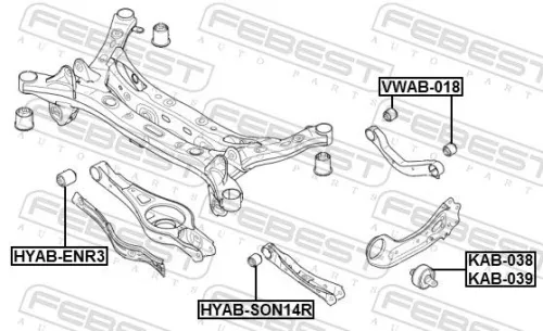 FEBEST Mounting, control/trailing arm (KAB-039)