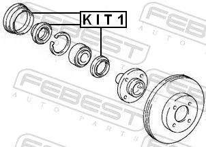 FEBEST Seal Ring, wheel hub (KIT1)