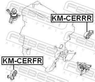 FEBEST Mounting, engine (KM-CERFR)