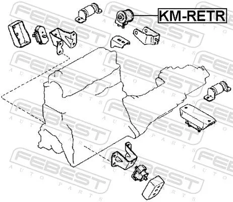 FEBEST Mounting, engine (KM-RETR)