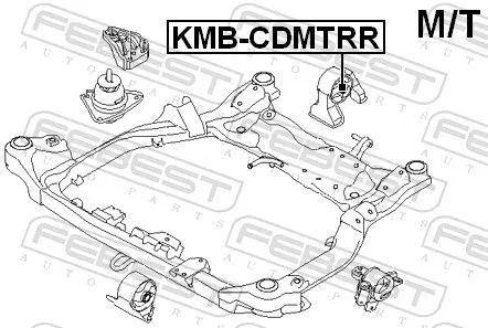 FEBEST Mounting, engine (KMB-CDMTRR)