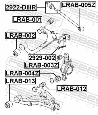 FEBEST Mounting, control/trailing arm (LRAB-012)